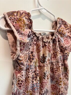 City Mouse Floral Flutter Sleeve Bubble Romper 9-12M